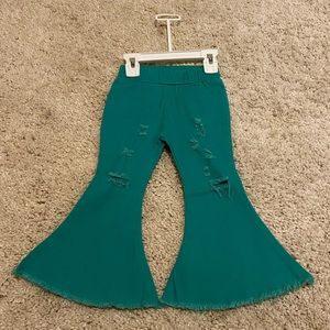 Baby girl distressed bell bottoms